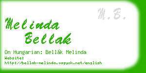 melinda bellak business card
